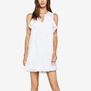 NWT BCBG Ruffled Embroidered Mini Dress